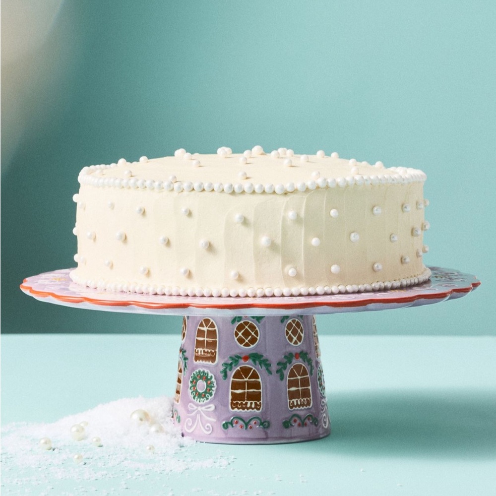 NEW Anthropologie Ginger Stoneware Cake Stand